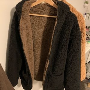 Oversized Reversible Teddy Jacket